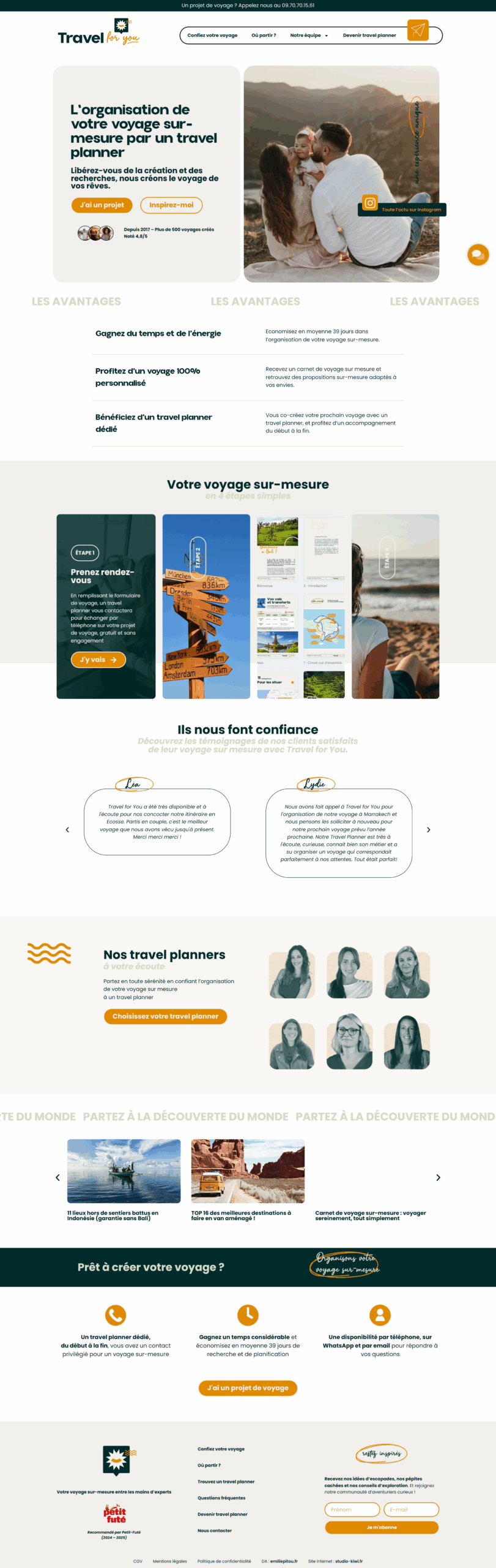 refonte de site wordpress pour travelforyou